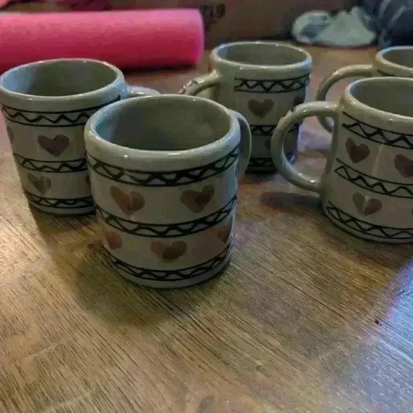 Vintage Hartstone stoneware espresso mugs set of 5 - Picture 1 of 3